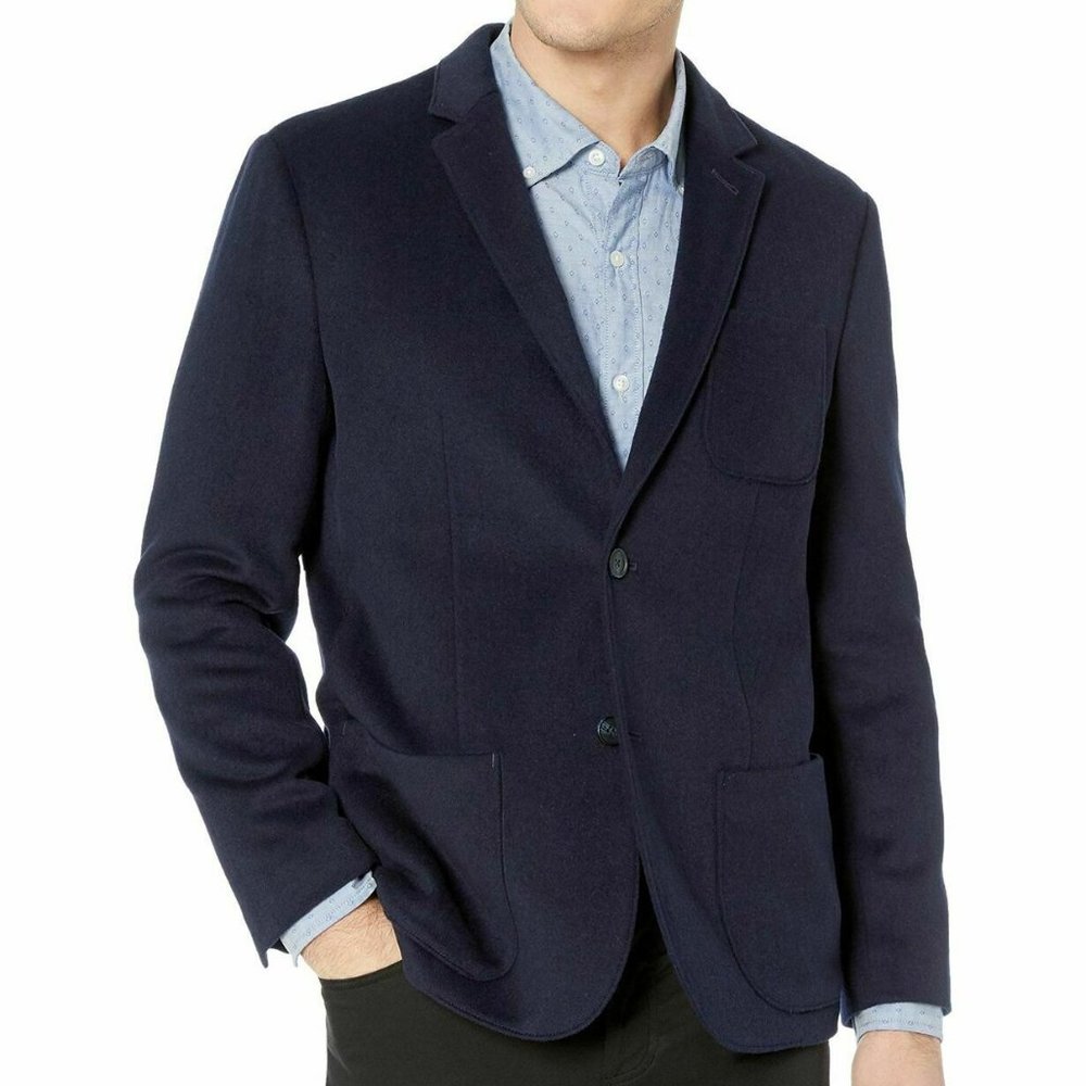 Goodthreads Men's Standard-Fit Wool Blazer, Navy